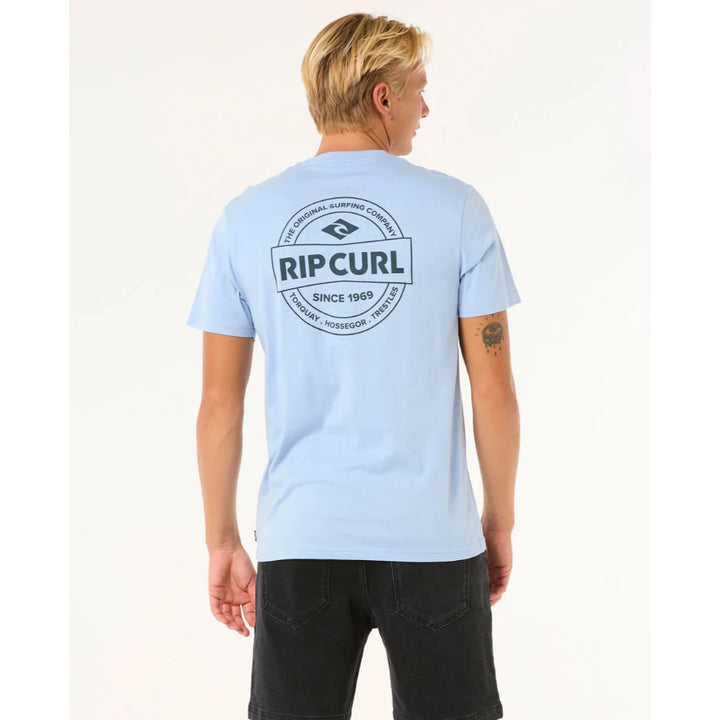 RIP CURL STAPLE TEE ICE BLUE