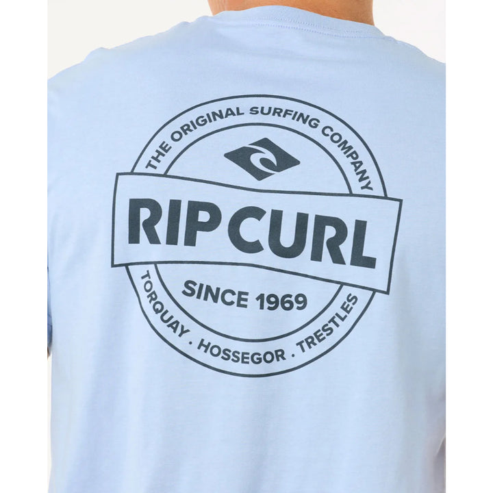 RIP CURL STAPLE TEE ICE BLUE