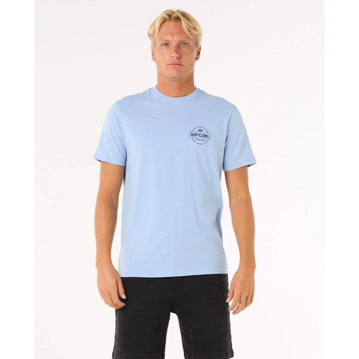 RIP CURL STAPLE TEE ICE BLUE