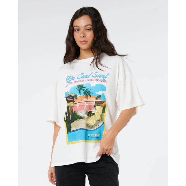 RIP CURL 5 STAR HERITAGE TEE BONE