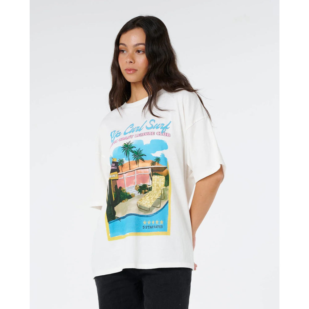 RIP CURL 5 STAR HERITAGE TEE BONE