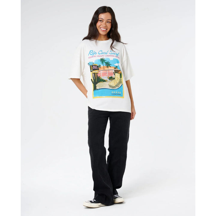 RIP CURL 5 STAR HERITAGE TEE BONE