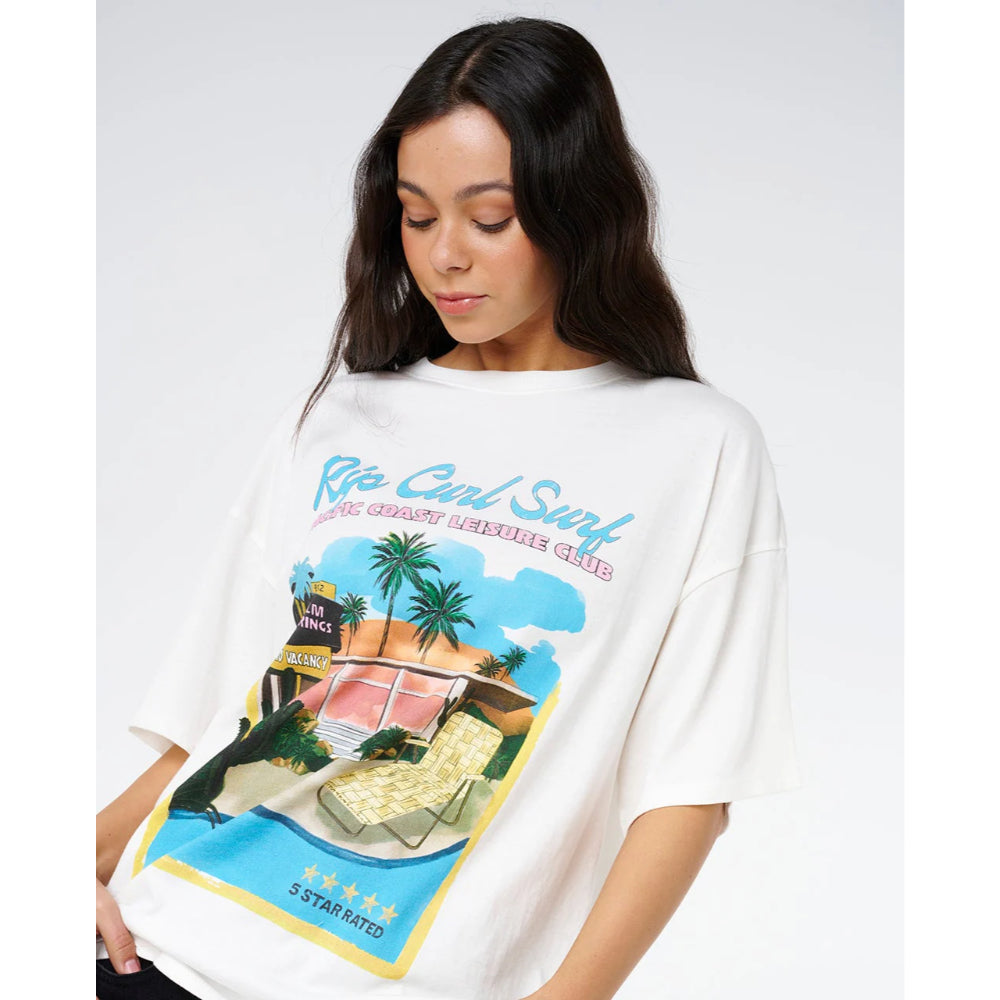 RIP CURL 5 STAR HERITAGE TEE BONE
