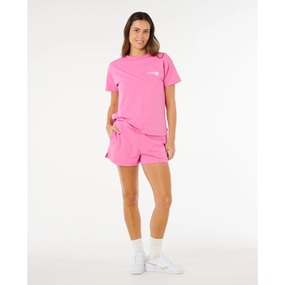 RIP CURL SURF PUFF PARTY PACK RELAXED TEE SUPER PINK