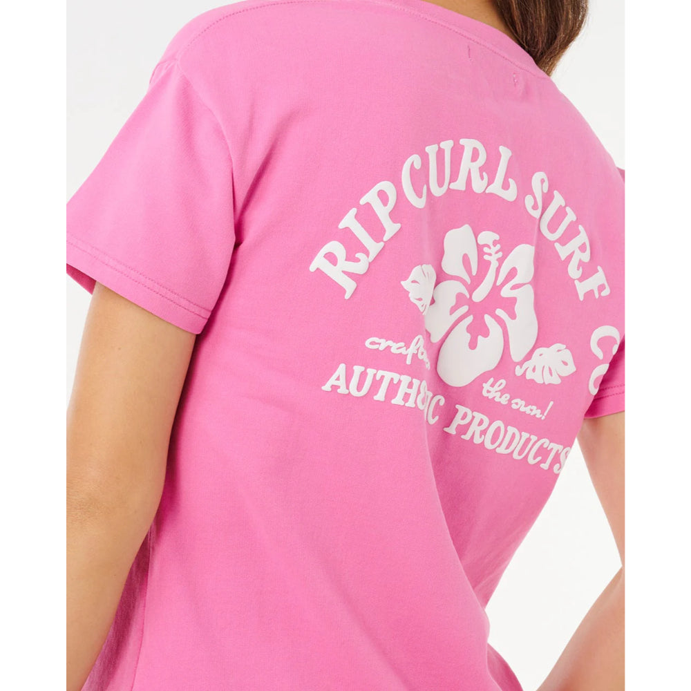 RIP CURL SURF PUFF PARTY PACK RELAXED TEE SUPER PINK