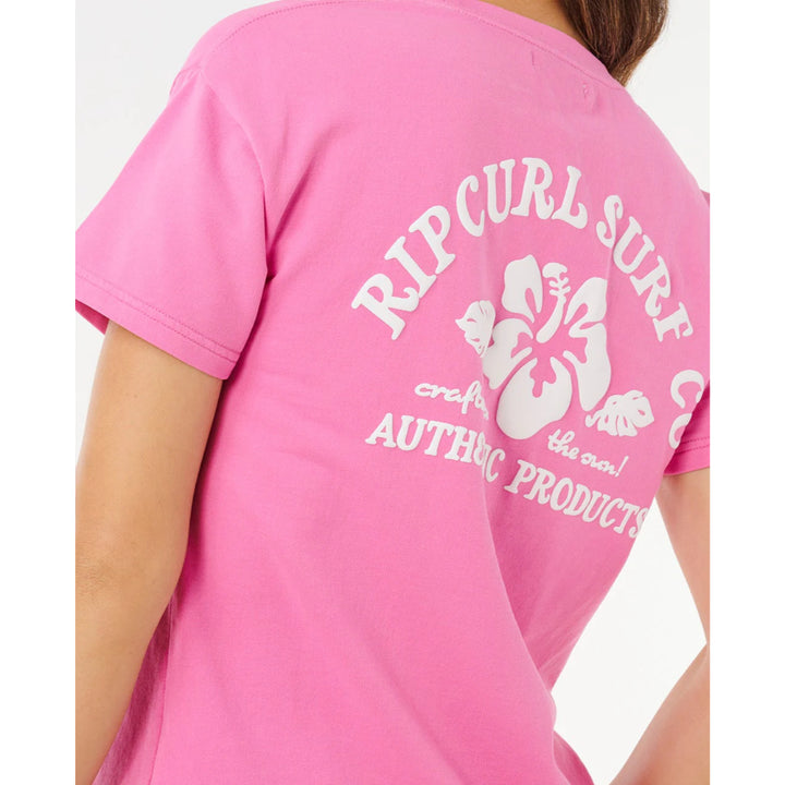 RIP CURL SURF PUFF PARTY PACK RELAXED TEE SUPER PINK