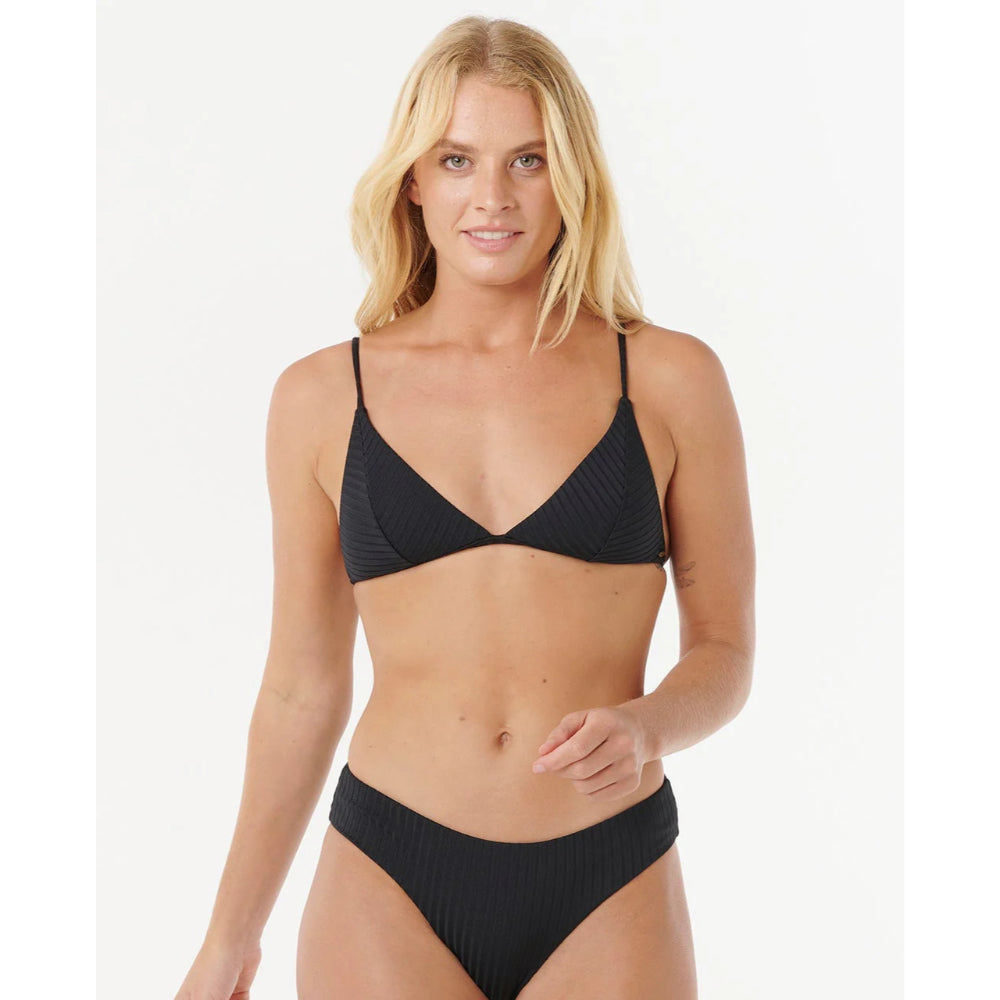 RIP CURL PREMIUM SURF FIXED TRIANGLE TOP NOIR
