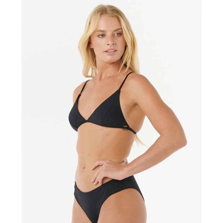 RIP CURL PREMIUM SURF FIXED TRIANGLE TOP NOIR