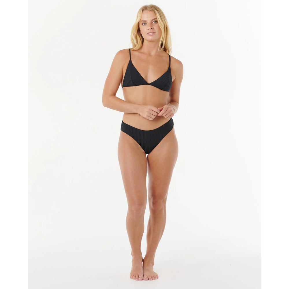 RIP CURL PREMIUM SURF FIXED TRIANGLE TOP NOIR