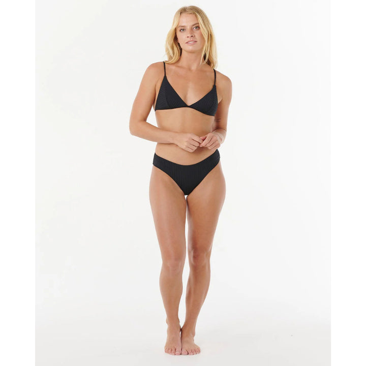 RIP CURL PREMIUM SURF FIXED TRIANGLE TOP NOIR