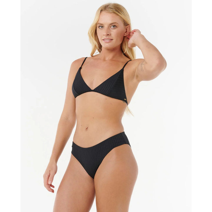 RIP CURL PREMIUM SURF FIXED TRIANGLE TOP NOIR