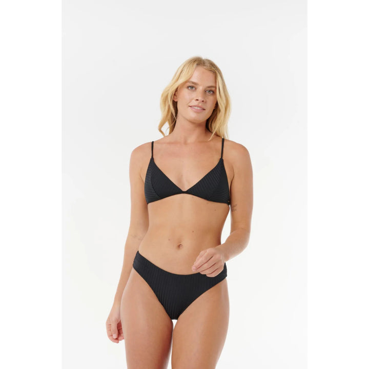 RIP CURL PREMIUM SURF FIXED TRIANGLE TOP NOIR