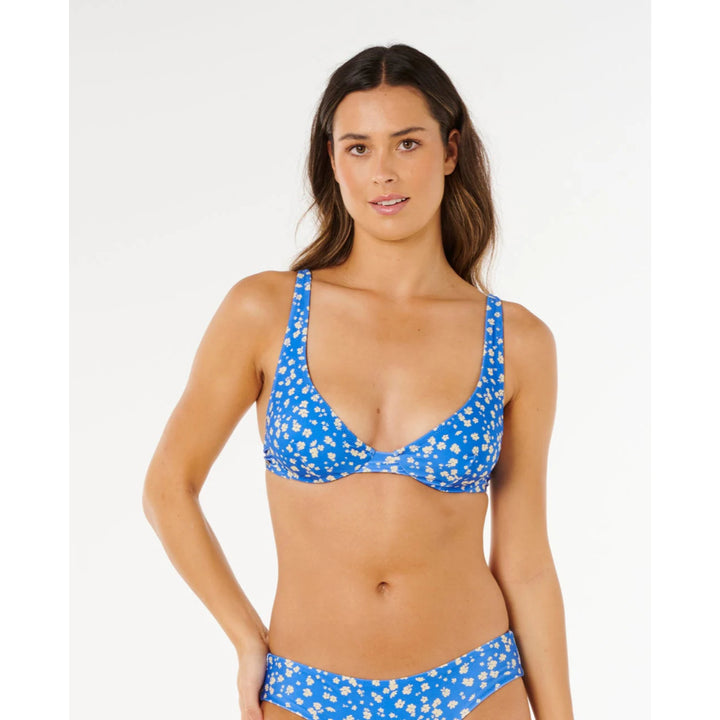 RIP CURL SURF SIDE BRA TOP BLUE
