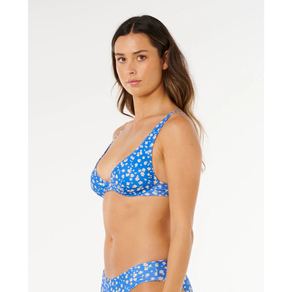 RIP CURL SURF SIDE BRA TOP BLUE