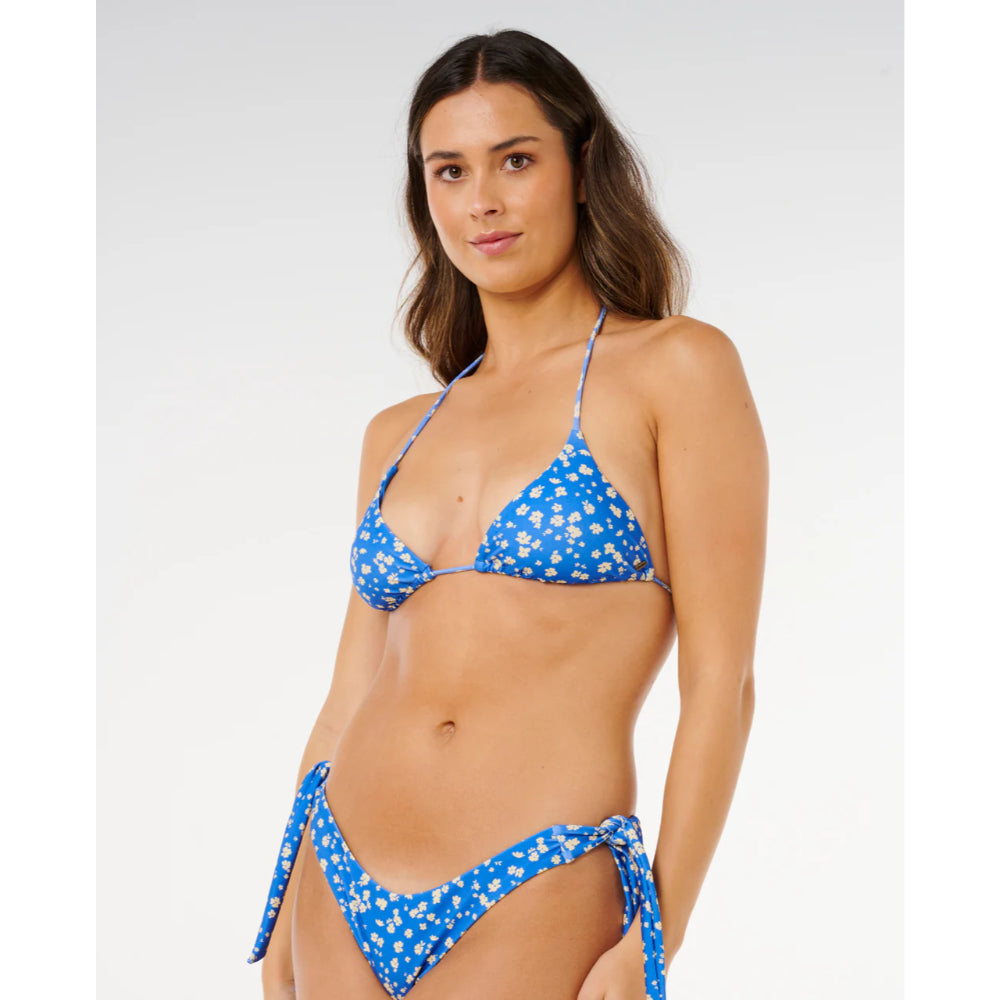 RIP CURL SURF SIDE HIGH LEG SKIMPY BOTTOM BLUE
