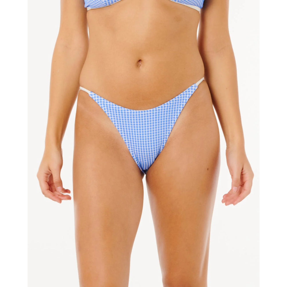RIP CURL POOLSIDE HIGH LEG SKIMPY BOTTOM BLUE