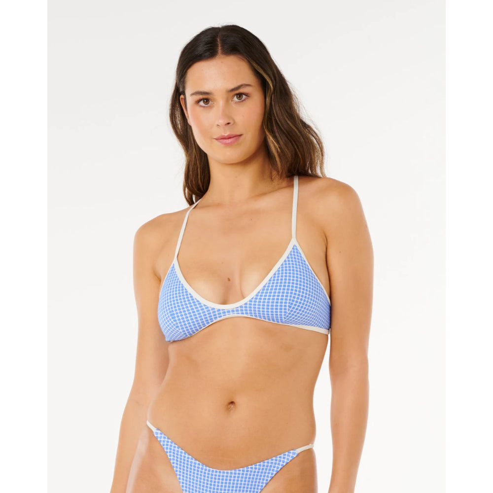 RIP CURL POOLSIDE HIGH LEG SKIMPY BOTTOM BLUE