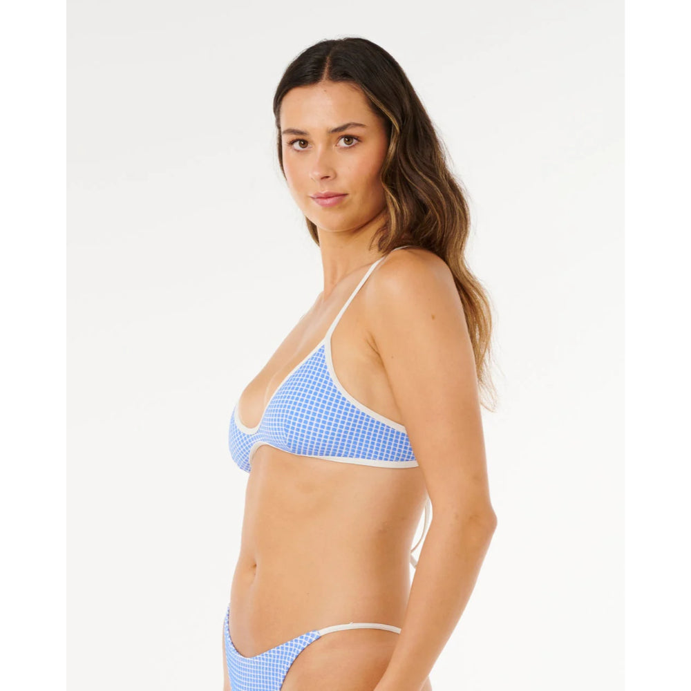 RIP CURL POOLSIDE BRALETTE TOP BLUE