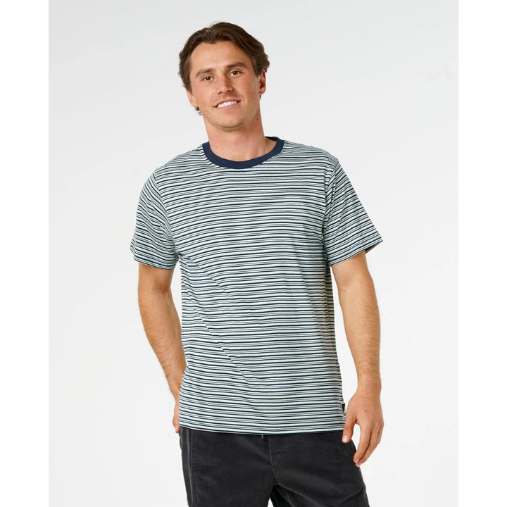 RIP CURL ARTIST OF THE SEARCH STRIPE RELAXED TEE DARK NAVY