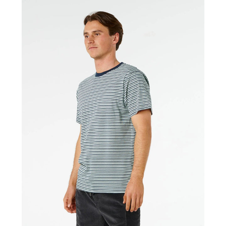 RIP CURL ARTIST OF THE SEARCH STRIPE RELAXED TEE DARK NAVY