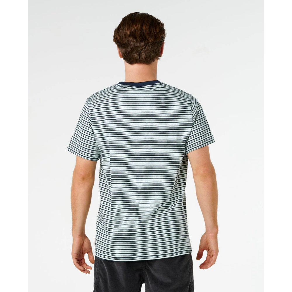RIP CURL ARTIST OF THE SEARCH STRIPE RELAXED TEE DARK NAVY