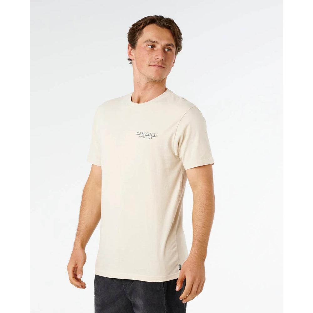 RIP CURL AOTS SAILBOAT TEE VINTAGE WHITE