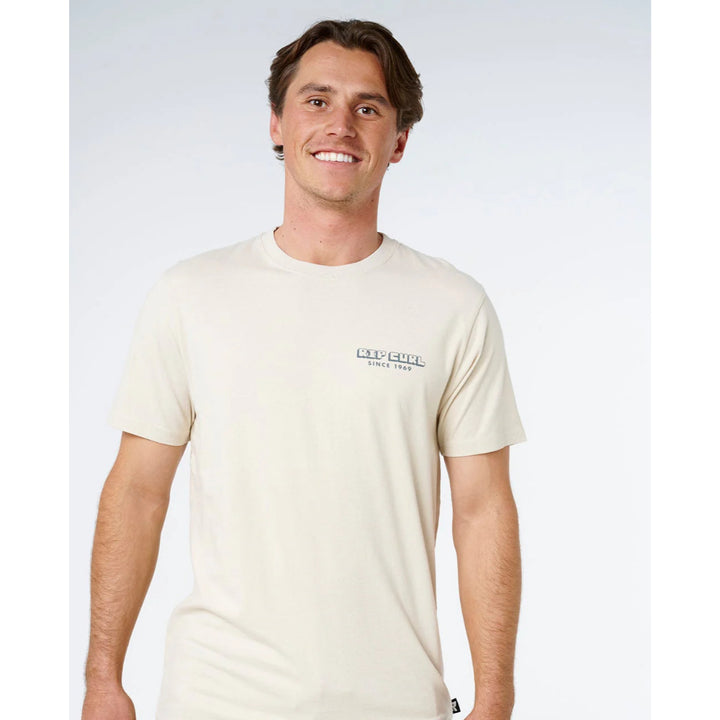 RIP CURL AOTS SAILBOAT TEE VINTAGE WHITE