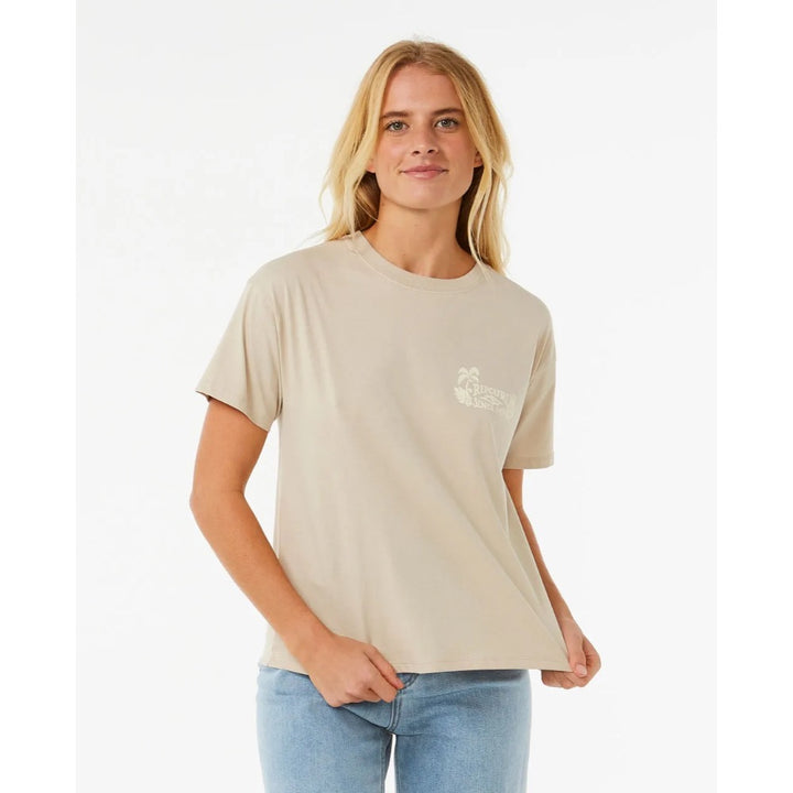 RIP CURL TIKI TROPICS RELAXED TEE NATURAL