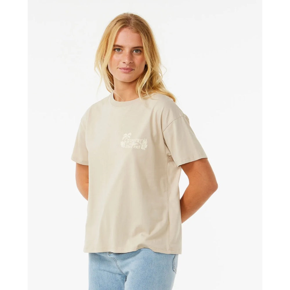 RIP CURL TIKI TROPICS RELAXED TEE NATURAL