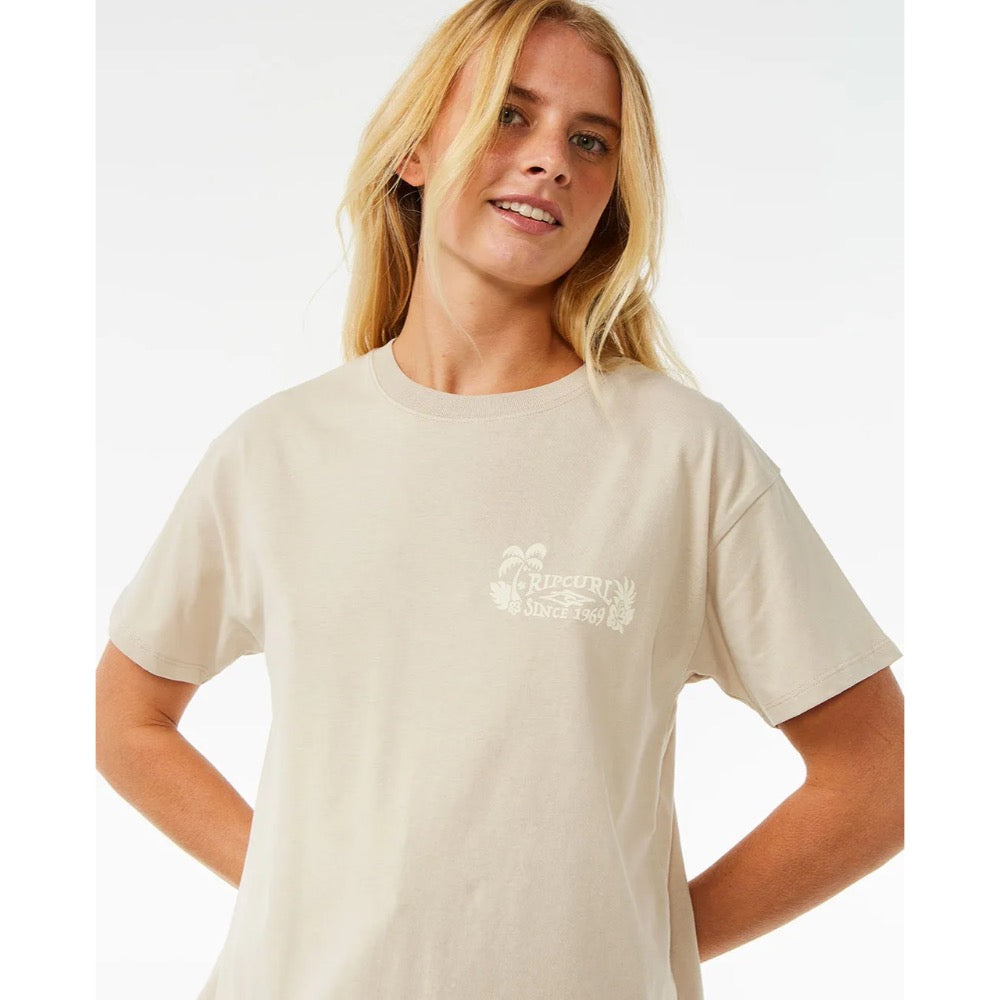 RIP CURL TIKI TROPICS RELAXED TEE NATURAL