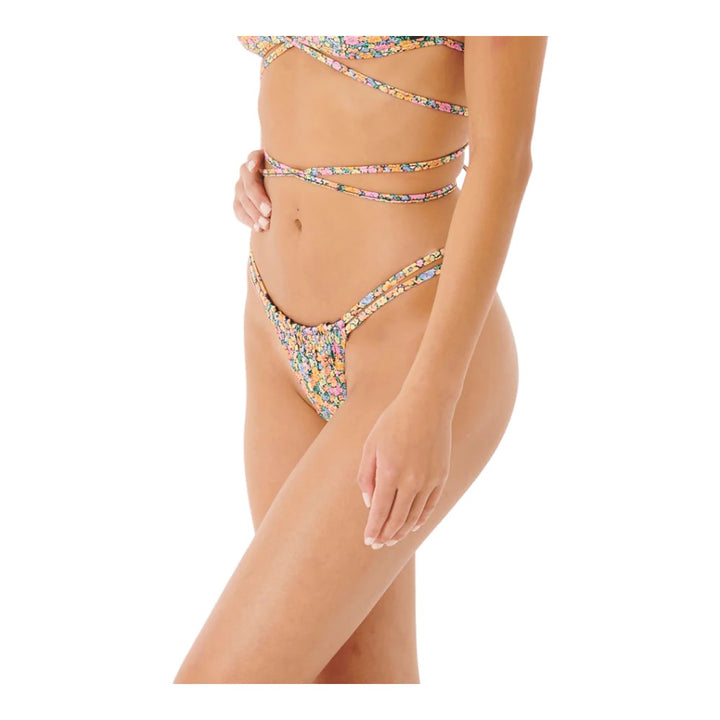 RIP CURL AFTERGLOW FLORAL SKIMPY BOTTOM MULTICO
