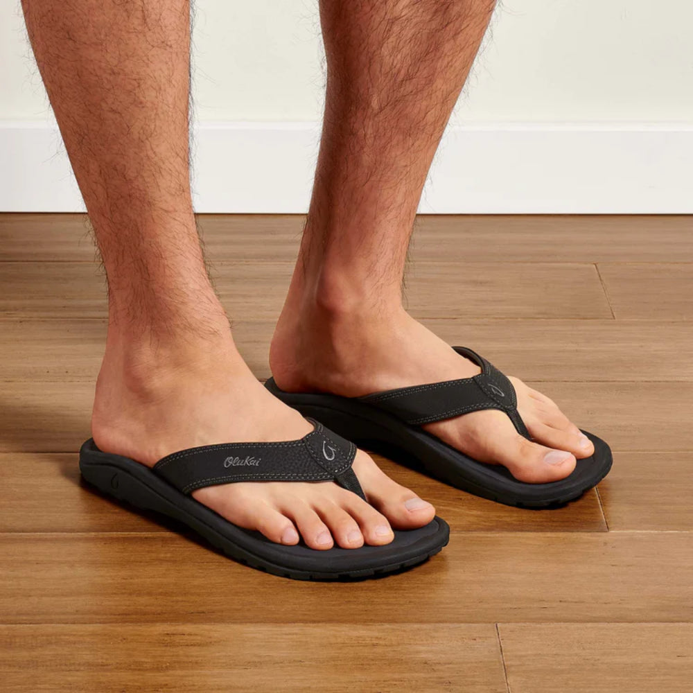 OLUKAI 'OHANA BLACK/DARK SHADOW