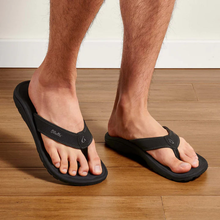 OLUKAI 'OHANA BLACK/DARK SHADOW