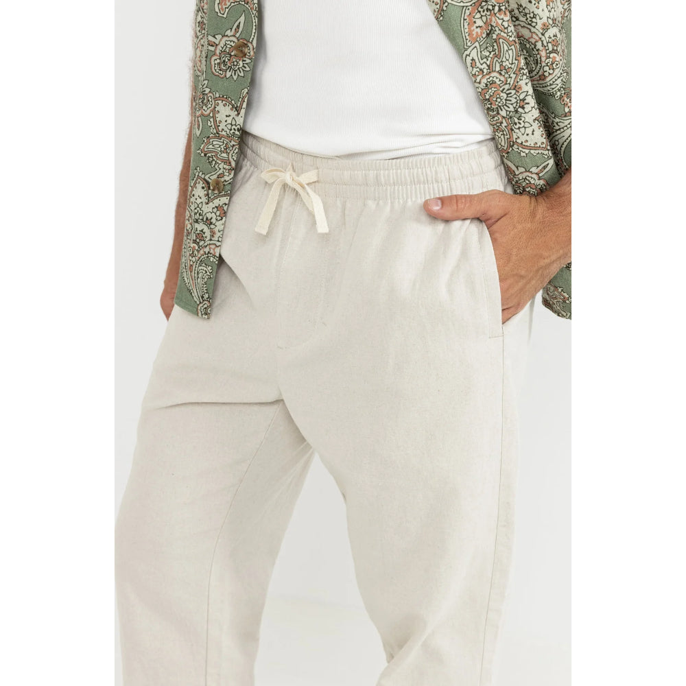RHYTHM LINEN JAM PANT BONE