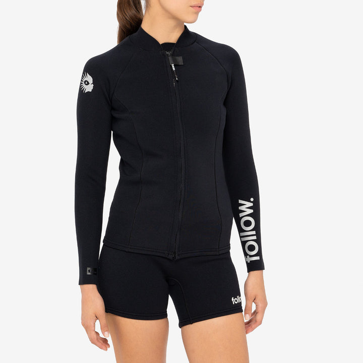 FOLLOW WMS ATLANTIS 1.5MM FRONT ZIP BLACK