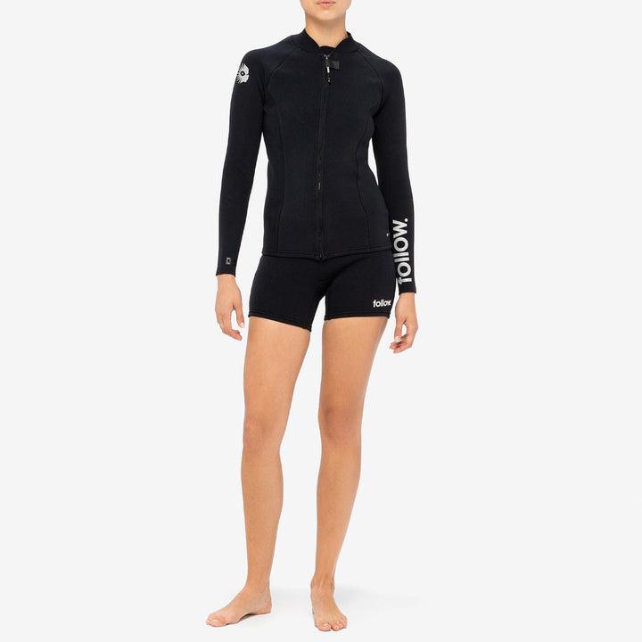 FOLLOW WMS ATLANTIS 1.5MM FRONT ZIP BLACK