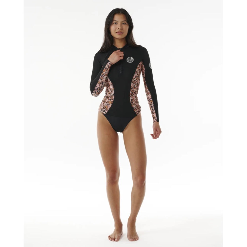 RIP CURL WMS PLAYA BELLA G-BOMB 1MM FRONT ZIP BLACK