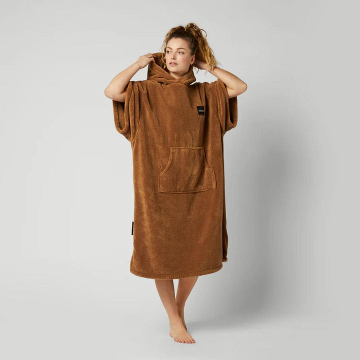 MYSTIC TEDDY PONCHO SLATE BROWN