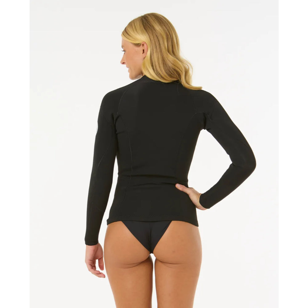 RIP CURL WMS DAWN PATROL 1.5MM FRONT ZIP BLACK