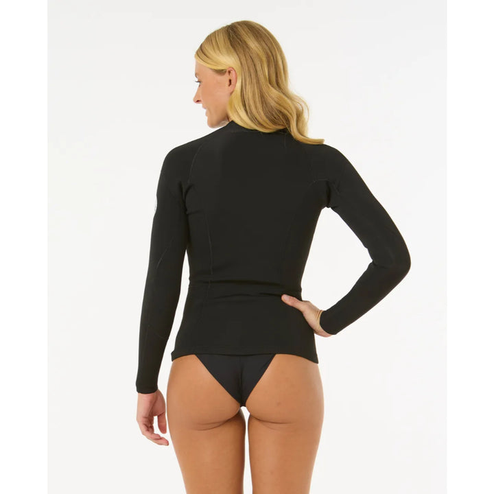 RIP CURL WMS DAWN PATROL 1.5MM FRONT ZIP BLACK