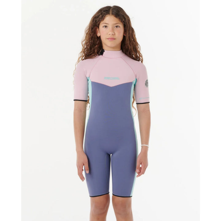 RIP CURL GIRLS DAWN PATROL 2MM BACK ZIP PINK