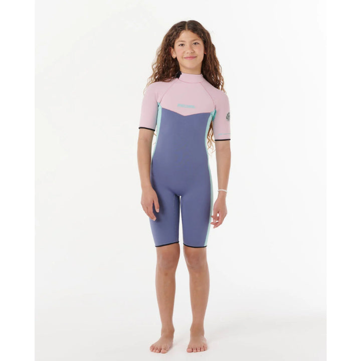 RIP CURL GIRLS DAWN PATROL 2MM BACK ZIP PINK
