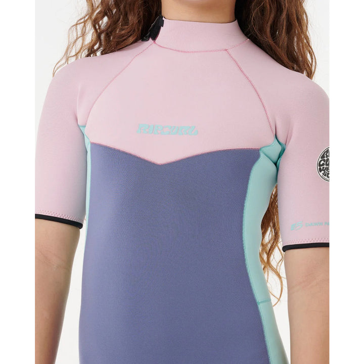 RIP CURL GIRLS DAWN PATROL 2MM BACK ZIP PINK