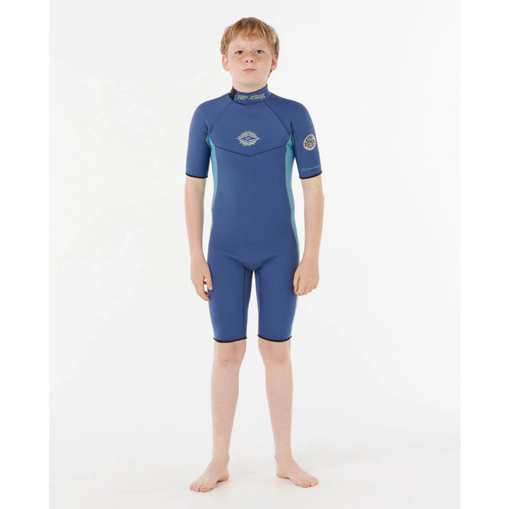 RIP CURL BOYS DAWN PATROL 2MM BACK ZIP LIGHT NAVY