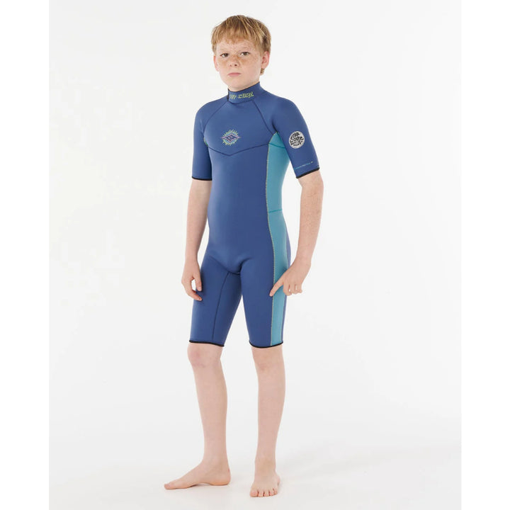 RIP CURL BOYS DAWN PATROL 2MM BACK ZIP LIGHT NAVY