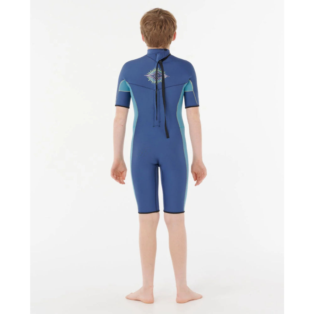 RIP CURL BOYS DAWN PATROL 2MM BACK ZIP LIGHT NAVY