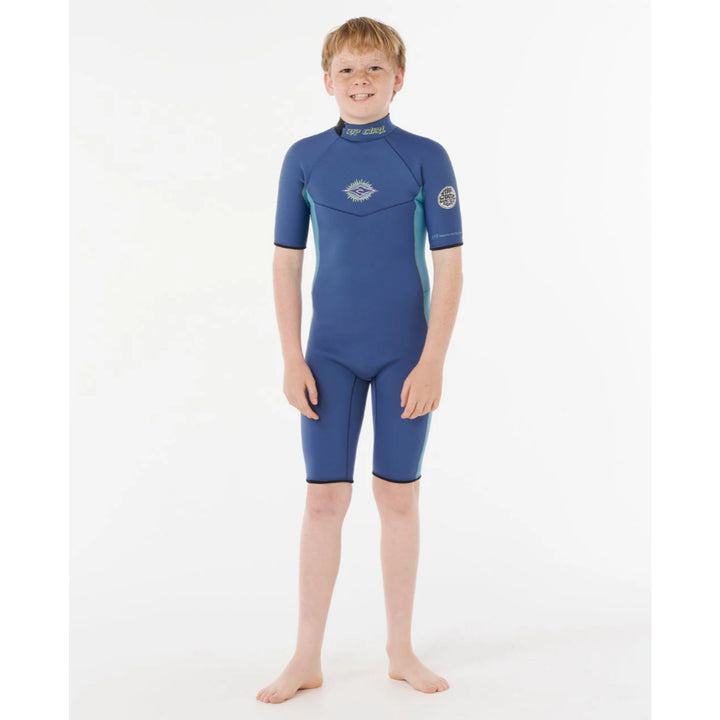 RIP CURL BOYS DAWN PATROL 2MM BACK ZIP LIGHT NAVY