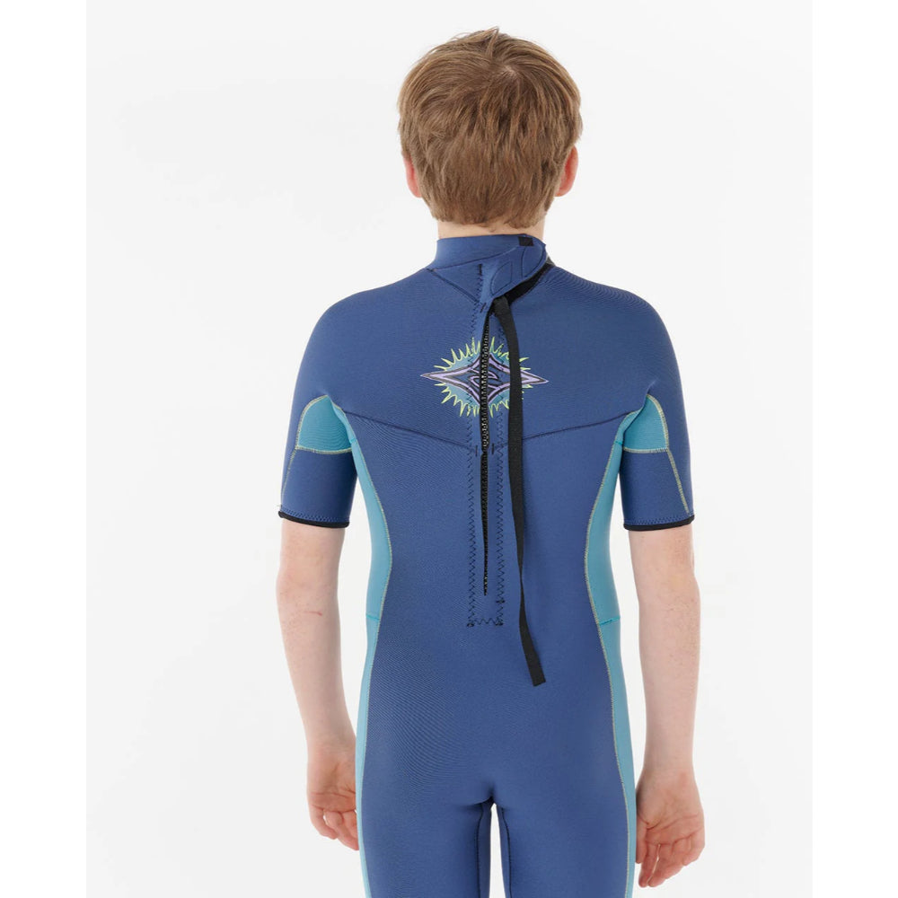 RIP CURL BOYS DAWN PATROL 2MM BACK ZIP LIGHT NAVY