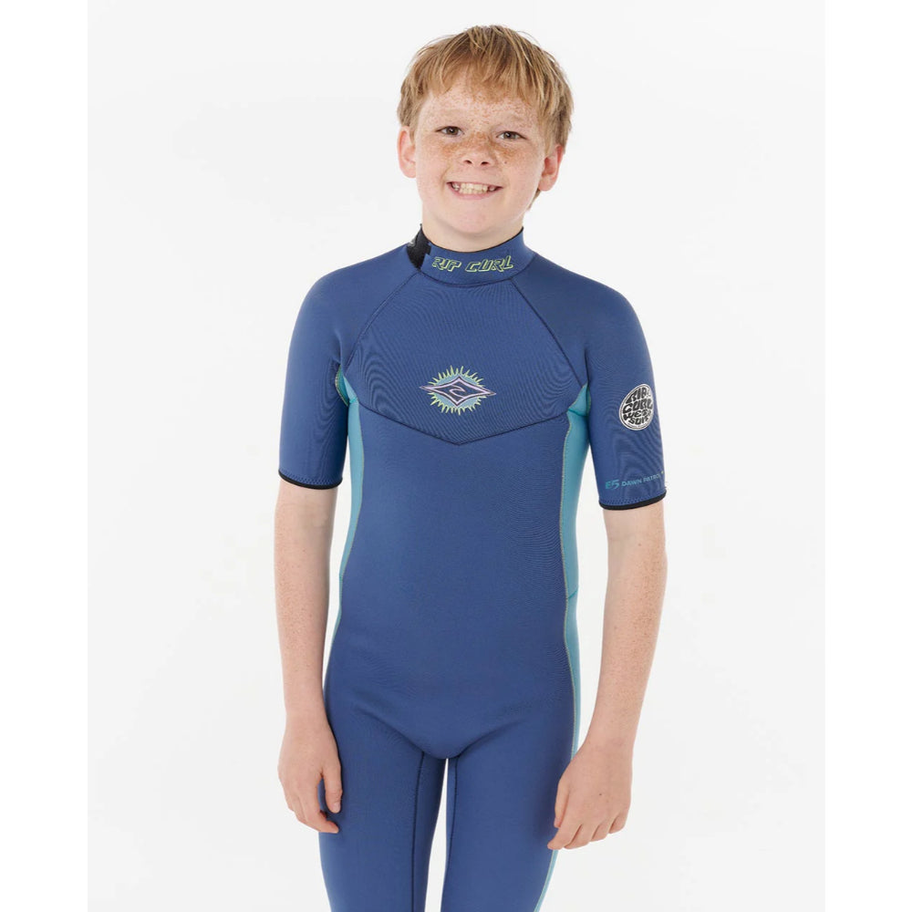 RIP CURL BOYS DAWN PATROL 2MM BACK ZIP LIGHT NAVY