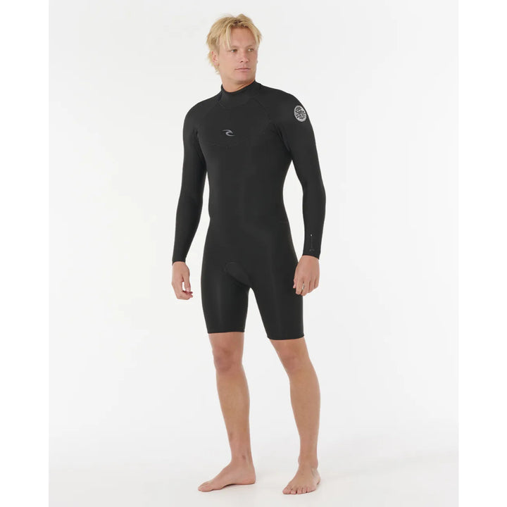 RIP CURL DAWN PATROL LONG SLEEVE 2MM BACK ZIP BLACK